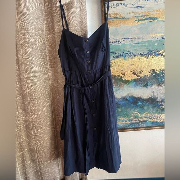 J Crew thick strap dress in navy blue size 18 - Picture 1 of 8